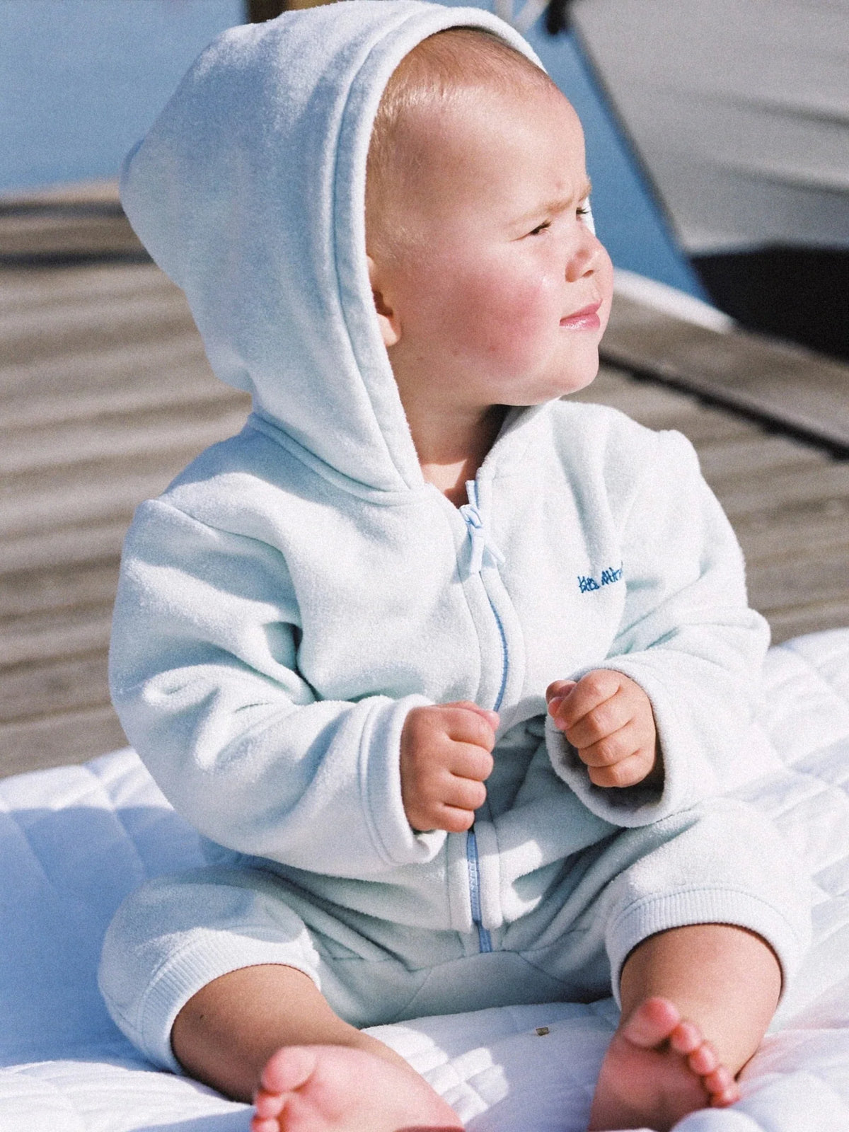 Cozy Hooded Fleece Romper — view 2