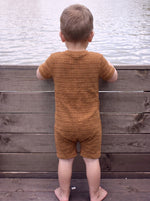 Waffle Knit Henley Romper — view 2