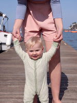 Stripe Cotton Footless Sleepsuit — view 2