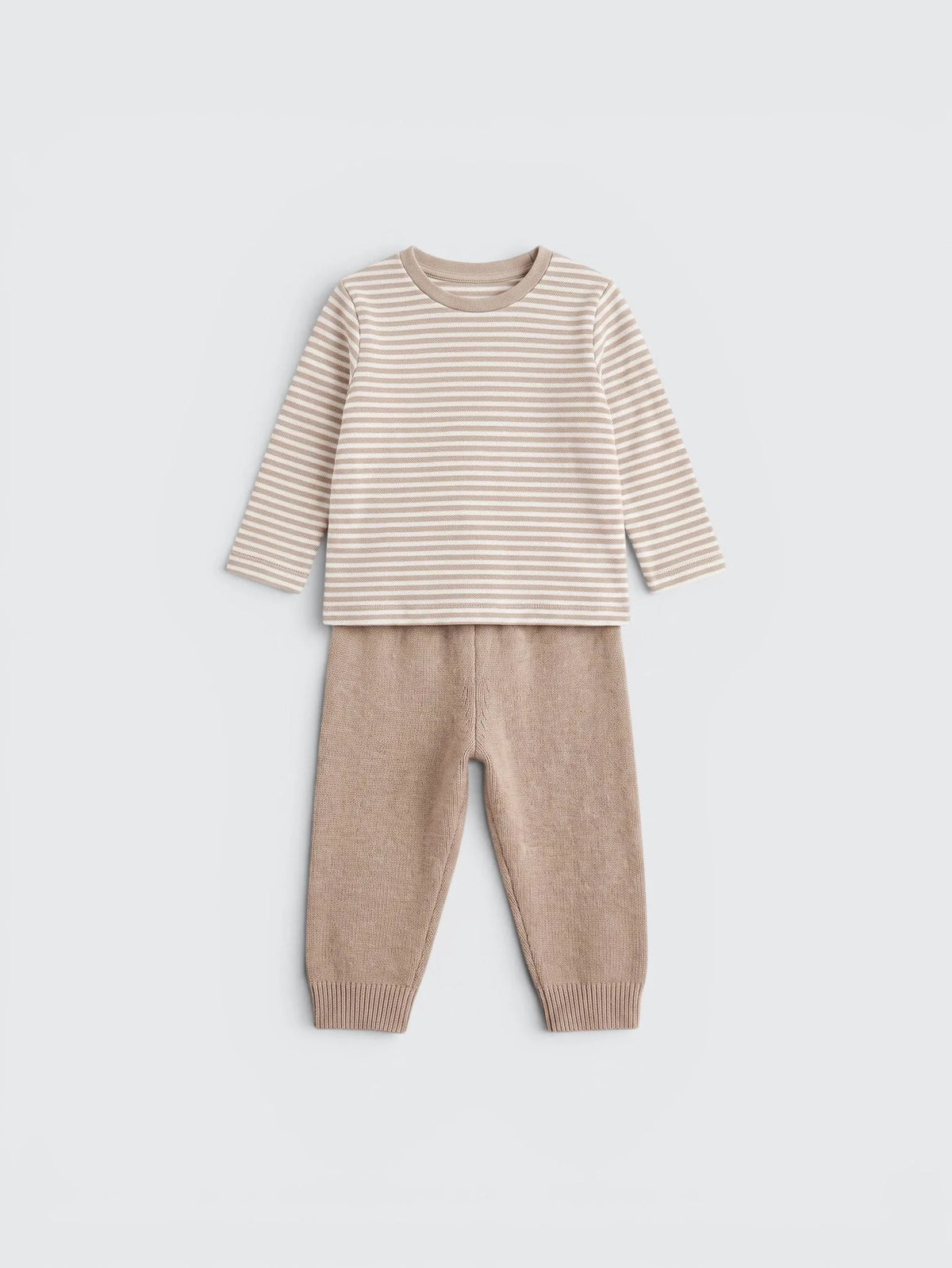 Stripe Top & Knit Pants Set — view 1